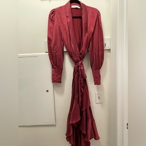 ZIMMERMAN Midi Silk Wrap Dress; Size 3 (10 US) VERY GOOD CONDITION